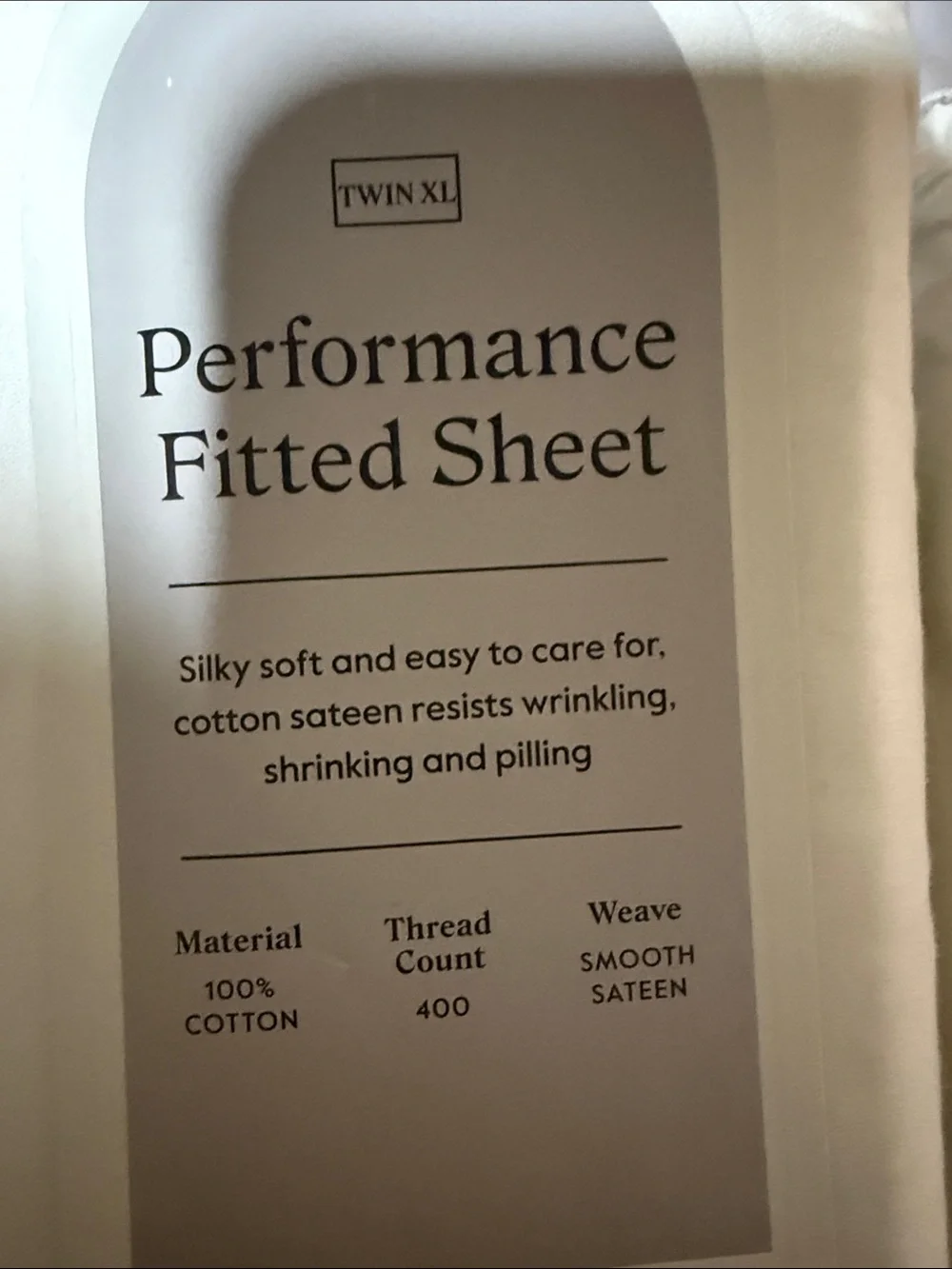 Threshold Performance White Cotton Sheet Set - Fitted & Flat